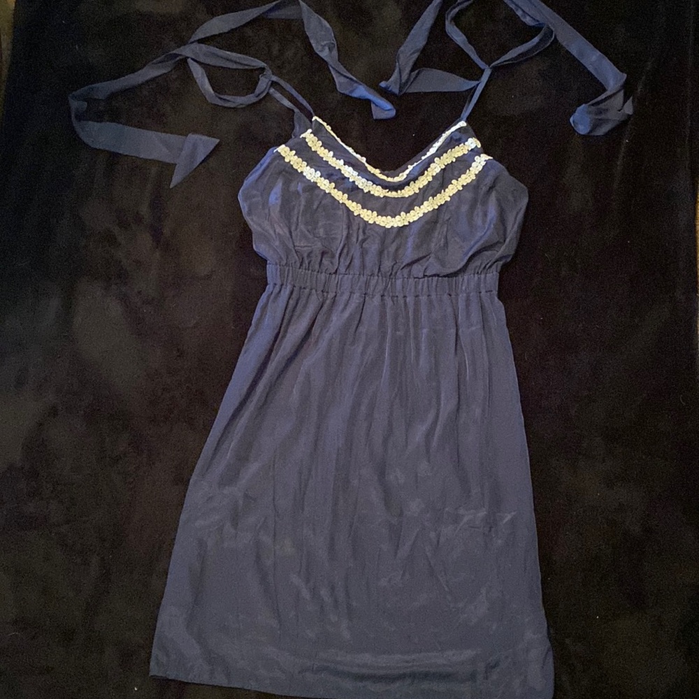 Judith March Blue Flounce Dress